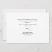 Faire-part Bleu Jaune Diplômé Arch Photo 2025 Graduation (Dos)