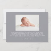 Faire-part Bleu rustique Agritourisme Linen Stripes Photo Nai (Dos)