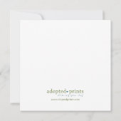 Faire-part Bloc Afrique : Rose doux (Dos)