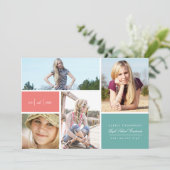 Faire-part Bloc de couleur annonce dégradé par Origami Prints (Debout devant)