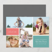 Faire-part Bloc de couleur annonce dégradé par Origami Prints (Devant / Derrière)