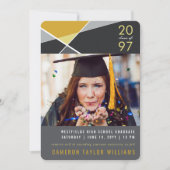 Faire-part Blocs de couleur géométriques modernes Geo Photo D (Devant)