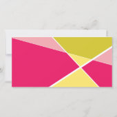 Faire-part Blocs de couleurs géométriques artistiques (Dos)