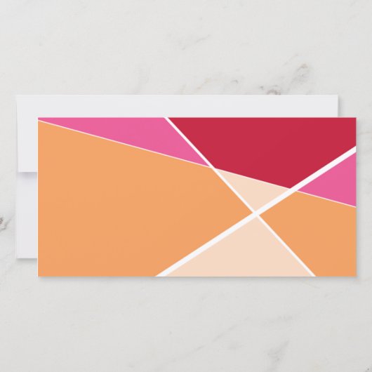 Faire-part Blocs de couleurs géométriques artistiques (Dos)