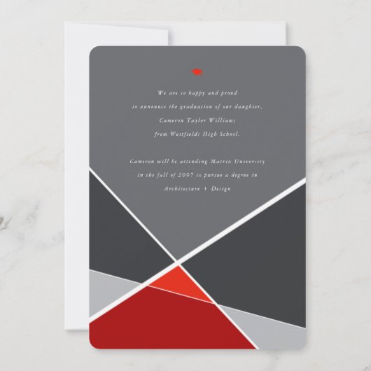 Faire-part Blocs de couleurs géométriques modernes Geo Photo (Dos)