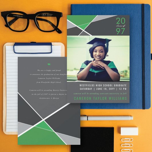 Faire-part Blocs de couleurs géométriques modernes Geo Photo 