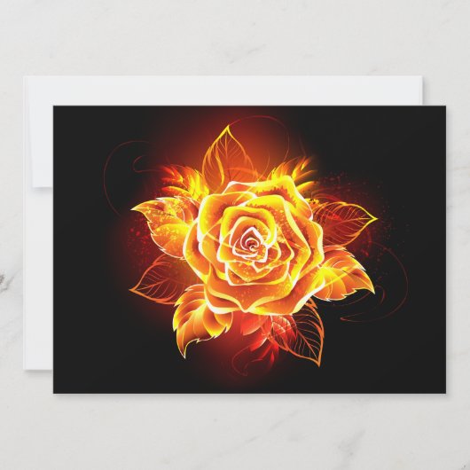 Faire-part Blooming Fire Rose (Devant)