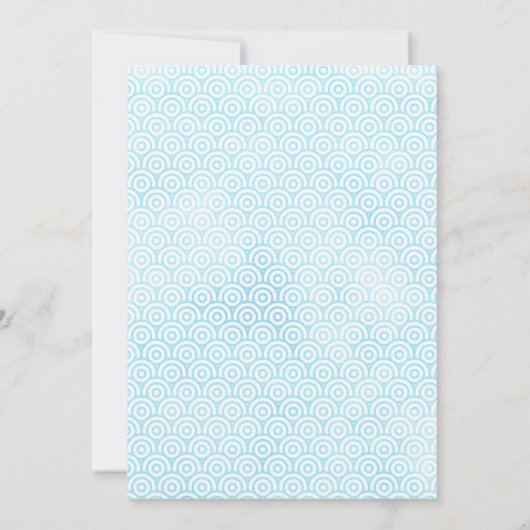 Faire-part Blue and Yellow Sea Life Invités Mariages réduits (Dos)