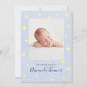 Faire-part Blue Baby Photo Nursery Rhyme Custom (Devant)