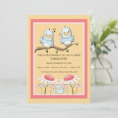 Faire-part Blue Bird Nouveau bébé (Debout devant)