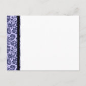 Faire-part Blue Damask Enregistrer la date Carte postale (Dos)