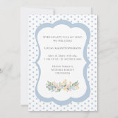 Faire-part Blue Ducks Floral Vintage Baby (Dos)