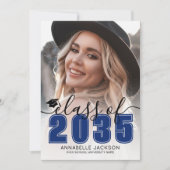 Faire-part Blue Graduate Photo Graduation (Devant)