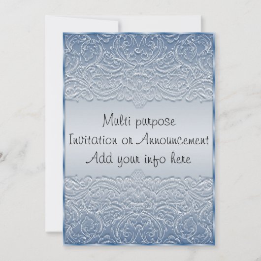 Faire-part Blue Multi Purpose Invitation (Devant)