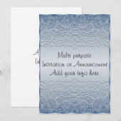 Faire-part Blue Multi Purpose Invitation (Devant / Derrière)