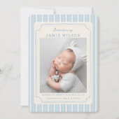 Faire-part Blue Newborn Birth Photo Collage Baby Boy  (Devant)