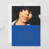 Faire-part Blue Orange Brush Grad Modern Photo University (Dos)