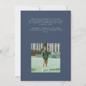 Faire-part Blue Sporty Stripes Graduation Photo  (Dos)