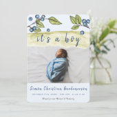 Faire-part Blueberry Boy (Debout devant)