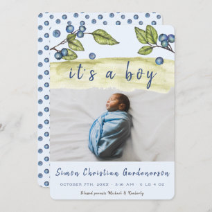 Faire-part Blueberry Boy