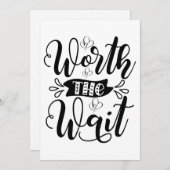Faire-part Body Worth the Wait, ça vaut la peine d'attendre (Devant / Derrière)