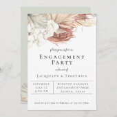 Faire-part Bohême Botanical Engagement (Devant / Derrière)