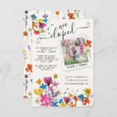 Faire-part bohème de fleurs pressées pour une fugu (Devant / Derrière)