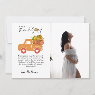Faire-part Boho automne citrouille baby shower de voiture car