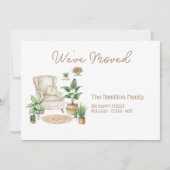 Faire-part Boho Botanica Moving (Devant)