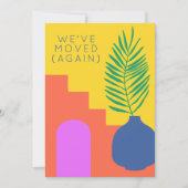 Faire-part Boho Botanique Nous Avons Déménagé Encore Nouvelle (Devant)