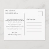 Faire-part Boho Cadre Géométrique Doré avec Verdur (Dos)