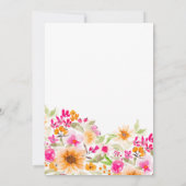 Faire-part Boho Chic 3 Photo Aquarelle Florale Graduation (Dos)