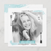 Faire-part Boho Chic Photo Annonces De Diplôme (Devant / Derrière)