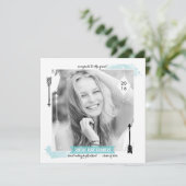 Faire-part Boho Chic Photo Annonces De Diplôme (Debout devant)