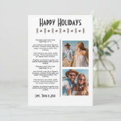 Faire-part Boho Christmas Card Photo Family Update (Debout devant)