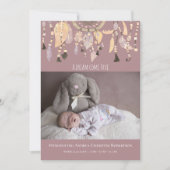 Faire-part Boho Dusty Rose Dream Catcher Photo Naissance (Devant)