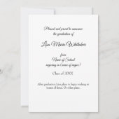 Faire-part Boho Floral College Graduation Announcement (Dos)