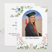 Faire-part Boho Floral College Graduation Announcement (Devant / Derrière)
