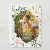 Faire-part Boho Floral Frame Photo Graduation Médicale (Devant)