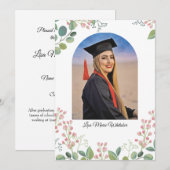 Faire-part Boho Floral High School Graduation Announcement (Devant / Derrière)