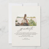 Faire-part Boho Gold Parties scintillant Feather Photo Gradua (Dos)