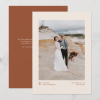 Boho minimaliste typographie Elopement en terre cu