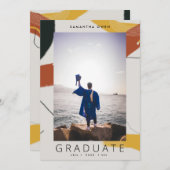 Faire-part Boho Modern Photo School Grad (Devant / Derrière)