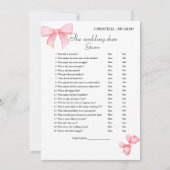 Faire-part Boho Pink Bow Mariage jeu de chaussures jeu de par (Devant)