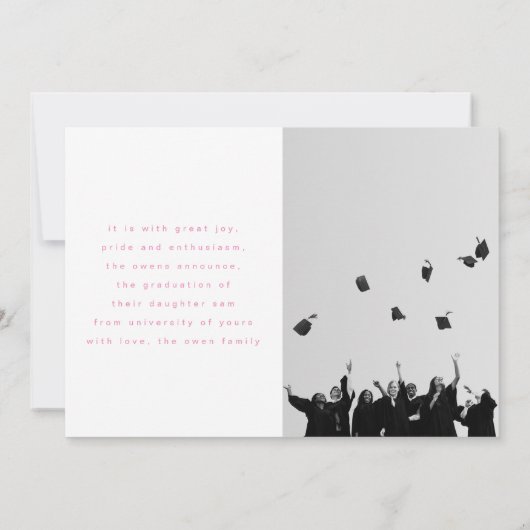 Faire-part Boho Pop Fun Unique Elegant Designer Photo Moderne (Dos)