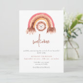 Faire-part Boho Rainbow Lion Welcome Baby (Debout devant)