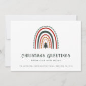 Faire-part Boho Rainbow Noël salutations de New Home (Devant)