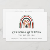 Faire-part Boho Rainbow Noël salutations de New Home (Devant / Derrière)