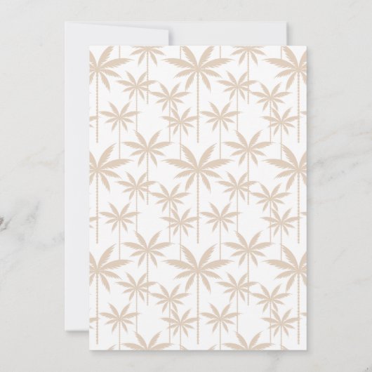 Faire-part Boho Retro Tropical Palm Tree Graduation Photo (Dos)