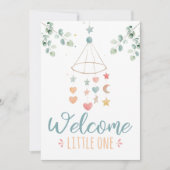 Faire-part Boho Simplicity Welcome Little One Baby (Devant)